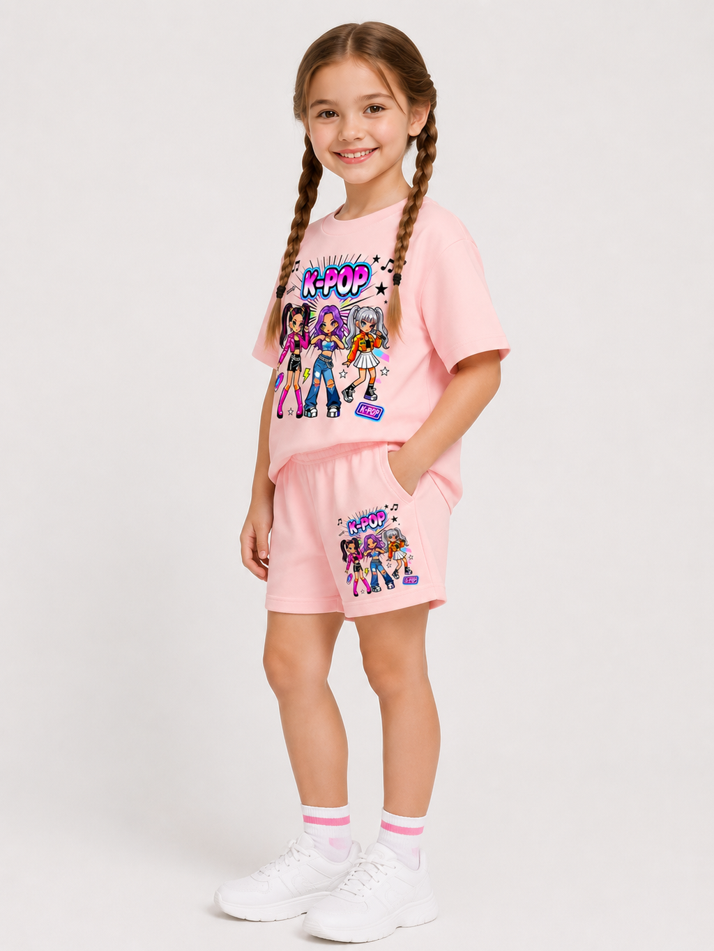 Ensemble Short & T-shirt K-POP Enfant