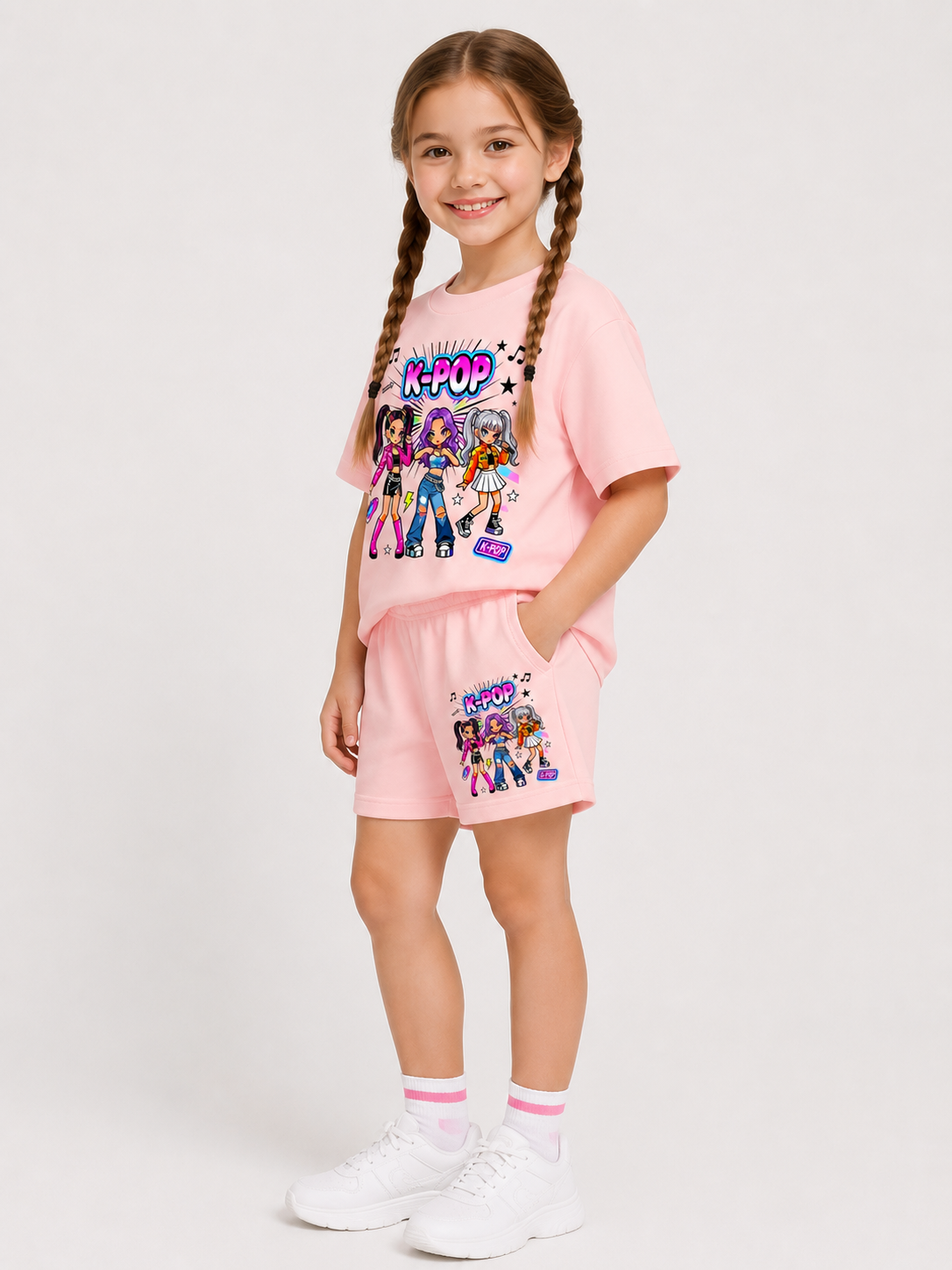 Ensemble Short & T-shirt K-POP Enfant